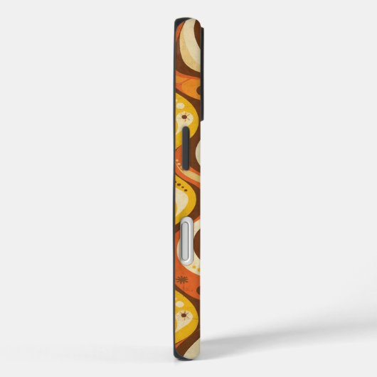 Retro 70s Groovy Wavy Lines Case Case-Mate iPhoneケース (裏面 / 右)