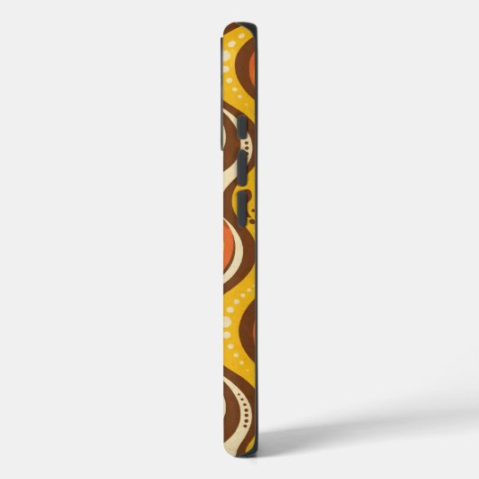 Retro 70s Groovy Wavy Lines Case Case-Mate iPhoneケース (裏面 / 左)