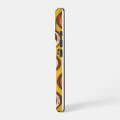 Retro 70s Groovy Wavy Lines Case iPhone 16ケース (左側面)