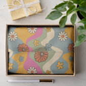 Retro 70s Inspired Floral Decoupage  Crafting 薄葉紙 (ギフト)