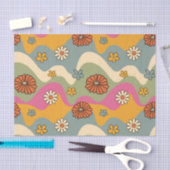 Retro 70s Inspired Floral Decoupage  Crafting 薄葉紙 (クラフト)