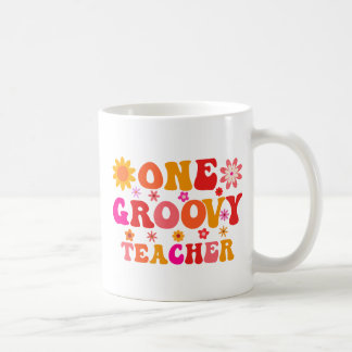 Retro 70s One Groovy Teacher コーヒーマグカップ