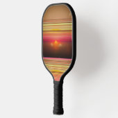 Retro 70s Sunset Lines Abstract Pickleball Paddle ピックルボールラケット (左)