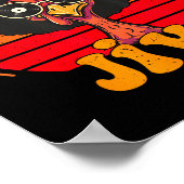 Retro 70s Turkey Jive Afro Thanksgiving Family Men ポスター (角)