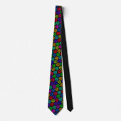Retro 70s Vinyl Record 45 Custom Necktie Tie ネクタイ (正面)