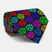 Retro 70s Vinyl Record 45 Custom Necktie Tie ネクタイ (ロール)