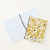 Retro 70s Wildflower & Polka Dot Personalized ノートブック (内部)