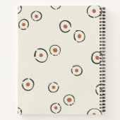 Retro 70s Wildflower & Polka Dot Personalized ノートブック (裏面)