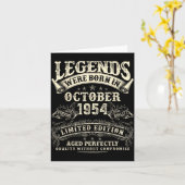 Retro 71st Birthday For Men 71 Year Old October 19 カード (黄色い花)