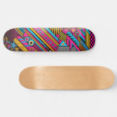 Retro 80s & 90s Skateboard Deck – Bold Colors スケートボード (横)