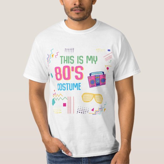 Retro 80s Costume Roller Skating Disco 1980s  Tシャツ (正面)