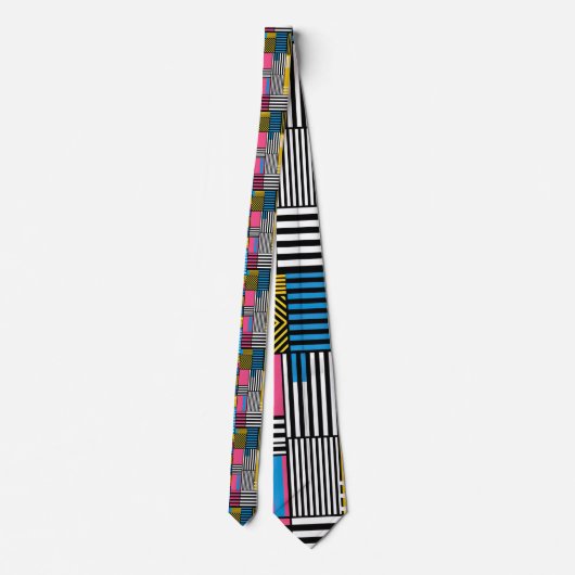 Retro 80s Custom Tie – Elegant Fashion ネクタイ (裏面)