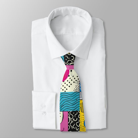 Retro 80s Custom Tie – Elegant Fashion ネクタイ (タイ)