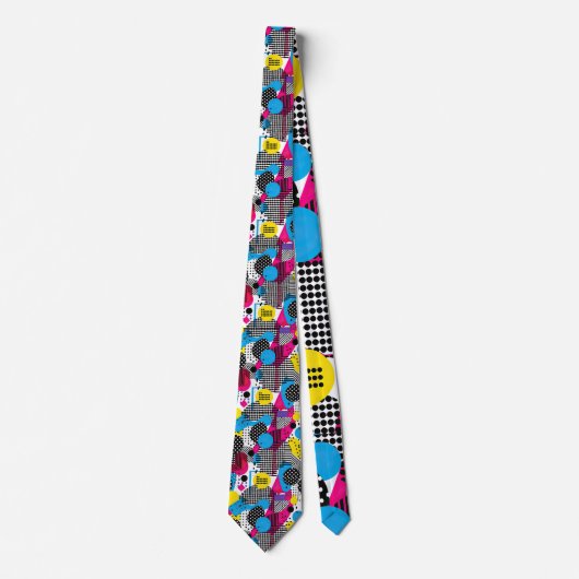 Retro 80s Custom Tie – Elegant Fashion ネクタイ (正面)