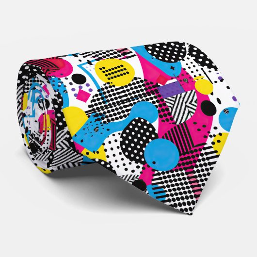 Retro 80s Custom Tie – Elegant Fashion ネクタイ (ロール)