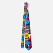 Retro 80s Custom Tie – Elegant Fashion ネクタイ (裏面)