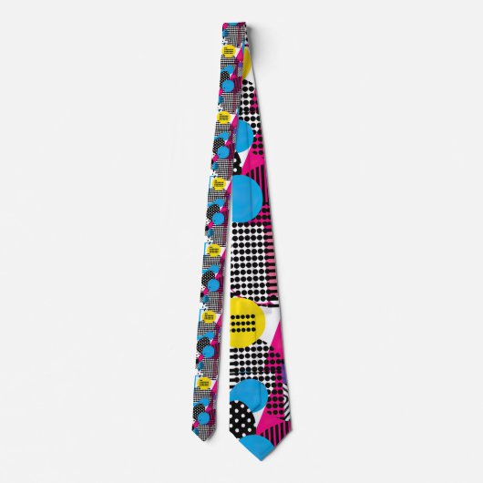Retro 80s Custom Tie – Elegant Fashion ネクタイ (裏面)
