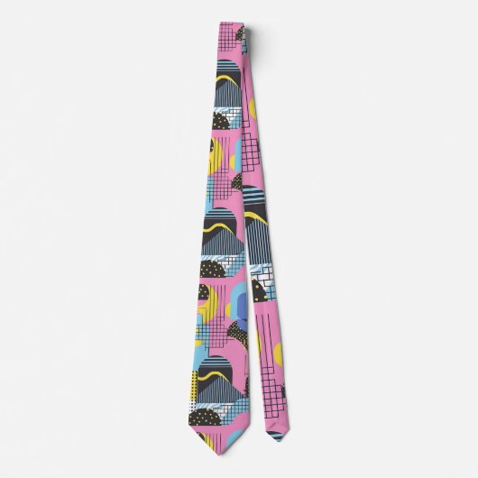 Retro 80s Custom Tie – Elegant Fashion ネクタイ (正面)