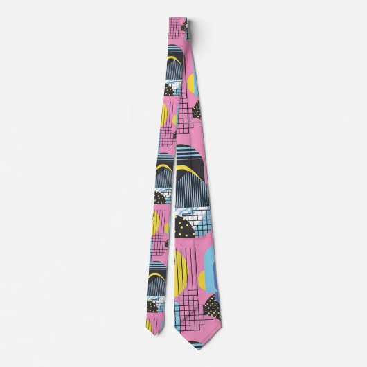 Retro 80s Custom Tie – Elegant Fashion ネクタイ (裏面)