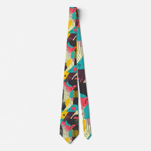 Retro 80s Custom Tie – Elegant Fashion ネクタイ (正面)