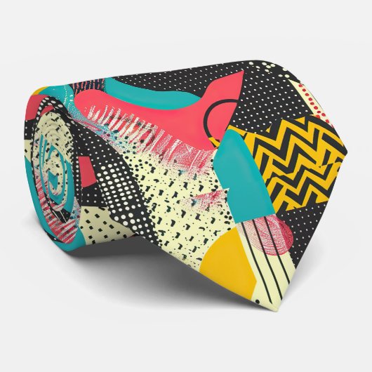 Retro 80s Custom Tie – Elegant Fashion ネクタイ (ロール)