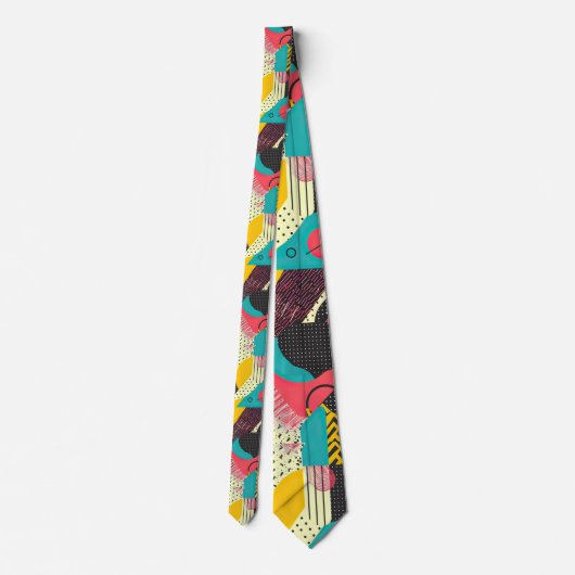 Retro 80s Custom Tie – Elegant Fashion ネクタイ (裏面)