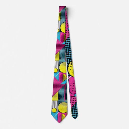 Retro 80s Custom Tie – Elegant Fashion ネクタイ (正面)