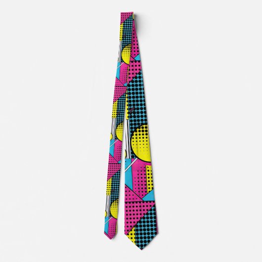 Retro 80s Custom Tie – Elegant Fashion ネクタイ (裏面)