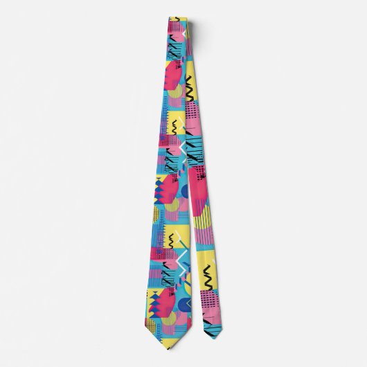 Retro 80s Custom Tie – Elegant Fashion ネクタイ (正面)