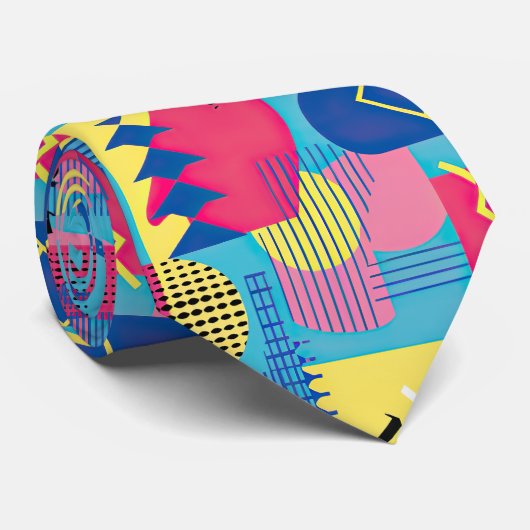 Retro 80s Custom Tie – Elegant Fashion ネクタイ (ロール)