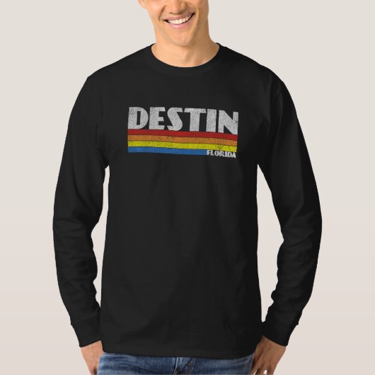 Retro 80s Destin Florida FL Souvenir   Tシャツ (正面)
