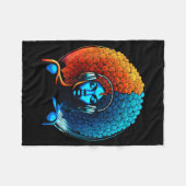 Retro 80s Funk Afro Girl Disco Soul African Americ フリースブランケット (正面(横))