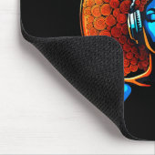 Retro 80s Funk Afro Girl Disco Soul African Americ マウスパッド (コーナー)