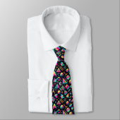 Retro 80s Funky Shapes Neon Neck Tie ネクタイ (タイ)