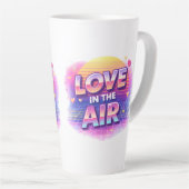  Retro 80's Love In The Air Valentine Lover Candle カフェラテマグ (右アングル)