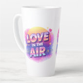  Retro 80's Love In The Air Valentine Lover Candle カフェラテマグ (左アングル)