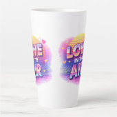 Retro 80's Love In The Air Valentine Lover Candle カフェラテマグ (正面)