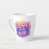  Retro 80's Love In The Air Valentine Lover Candle カフェラテマグ (左アングル)