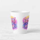  Retro 80's Love In The Air Valentine Lover Candle カフェラテマグ (正面)