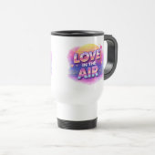 Retro 80's Love In The Air Valentine Lover Candle トラベルマグ (正面右)