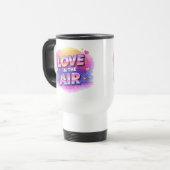 Retro 80's Love In The Air Valentine Lover Candle トラベルマグ (正面左)