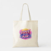  Retro 80's Love In The Air Valentine Lover Candle トートバッグ (裏面)