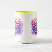 Retro 80's Love In The Air Valentine Lover Candle マグカップ (中央)