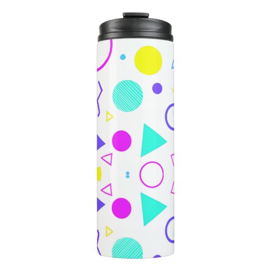 Retro 80s Memphis Geometric Pattern タンブラー (正面)