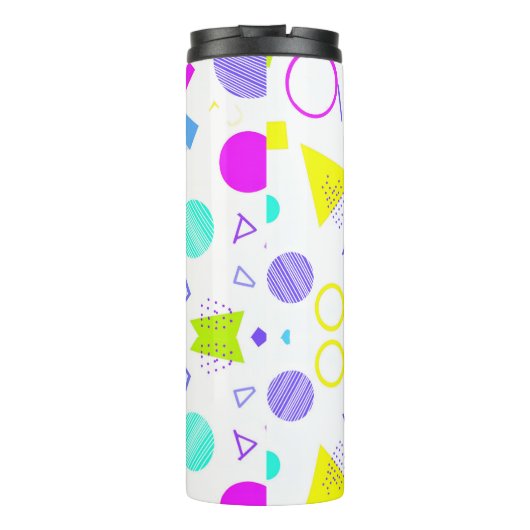 Retro 80s Memphis Geometric Pattern タンブラー (裏面)