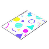 Retro 80s Memphis Geometric Pattern ノートブック (左側)