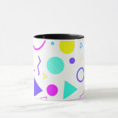 Retro 80s Memphis Geometric Pattern マグカップ (中央)