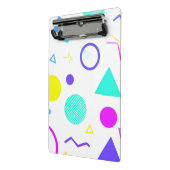 Retro 80s Memphis Geometric Pattern ミニクリップボード (アングル2)