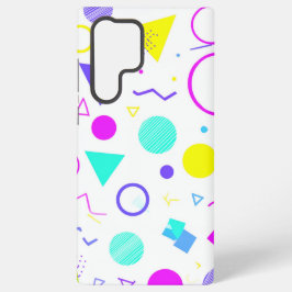 Retro 80s Memphis Geometric Pattern Samsung Galaxy S22 Ultraケース