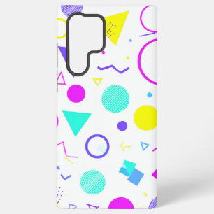 Retro 80s Memphis Geometric Pattern Samsung Galaxy S22 Ultraケース